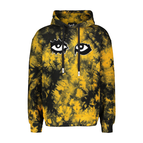 SIGNATURE EYES HOODIE ORANGE/BLACK TIE DYE