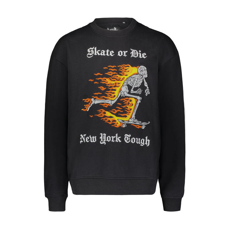 SKATE OR DIE CREWNECK BLACK